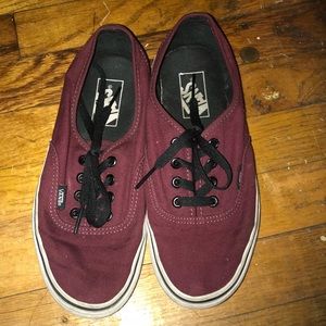 Burgundy vans